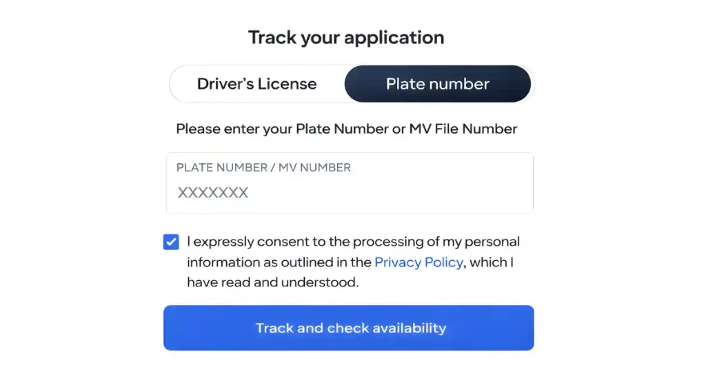 LTO Plate Inquiry