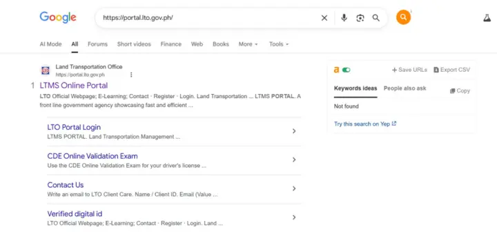 locate the official website of LTMS online portal