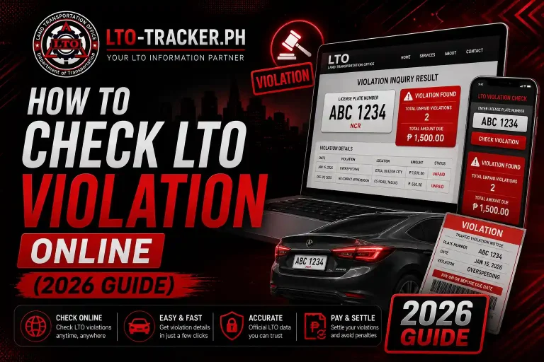 How to Check LTO Violation Online (2026 Guide)