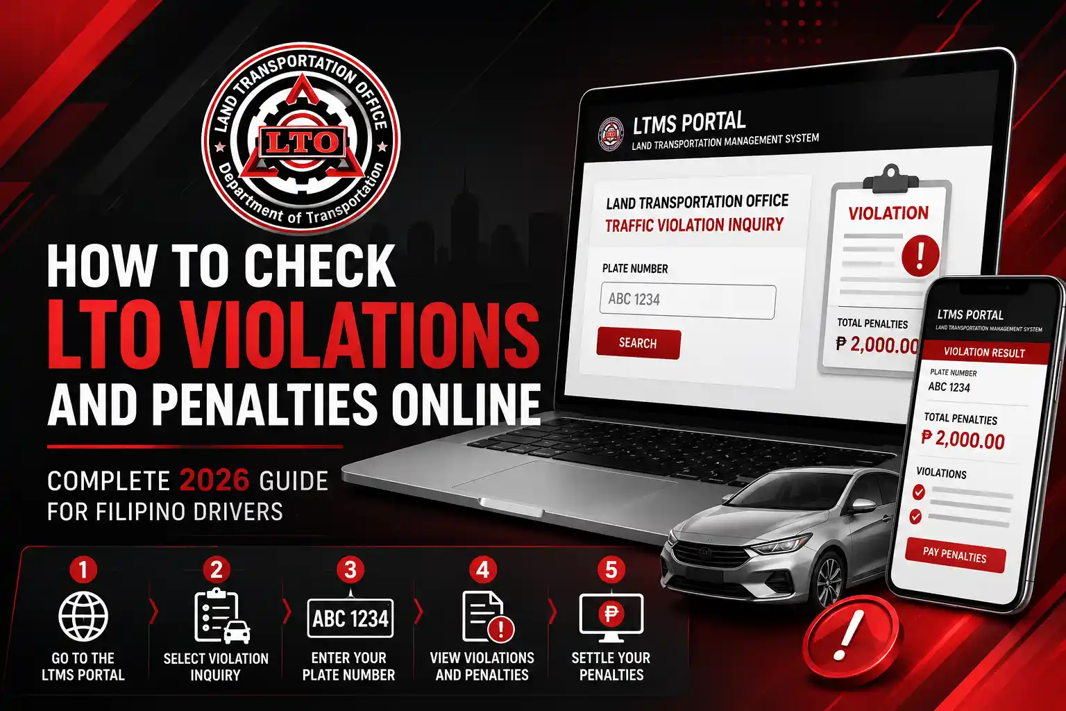 How to check LTO violations and penalties online