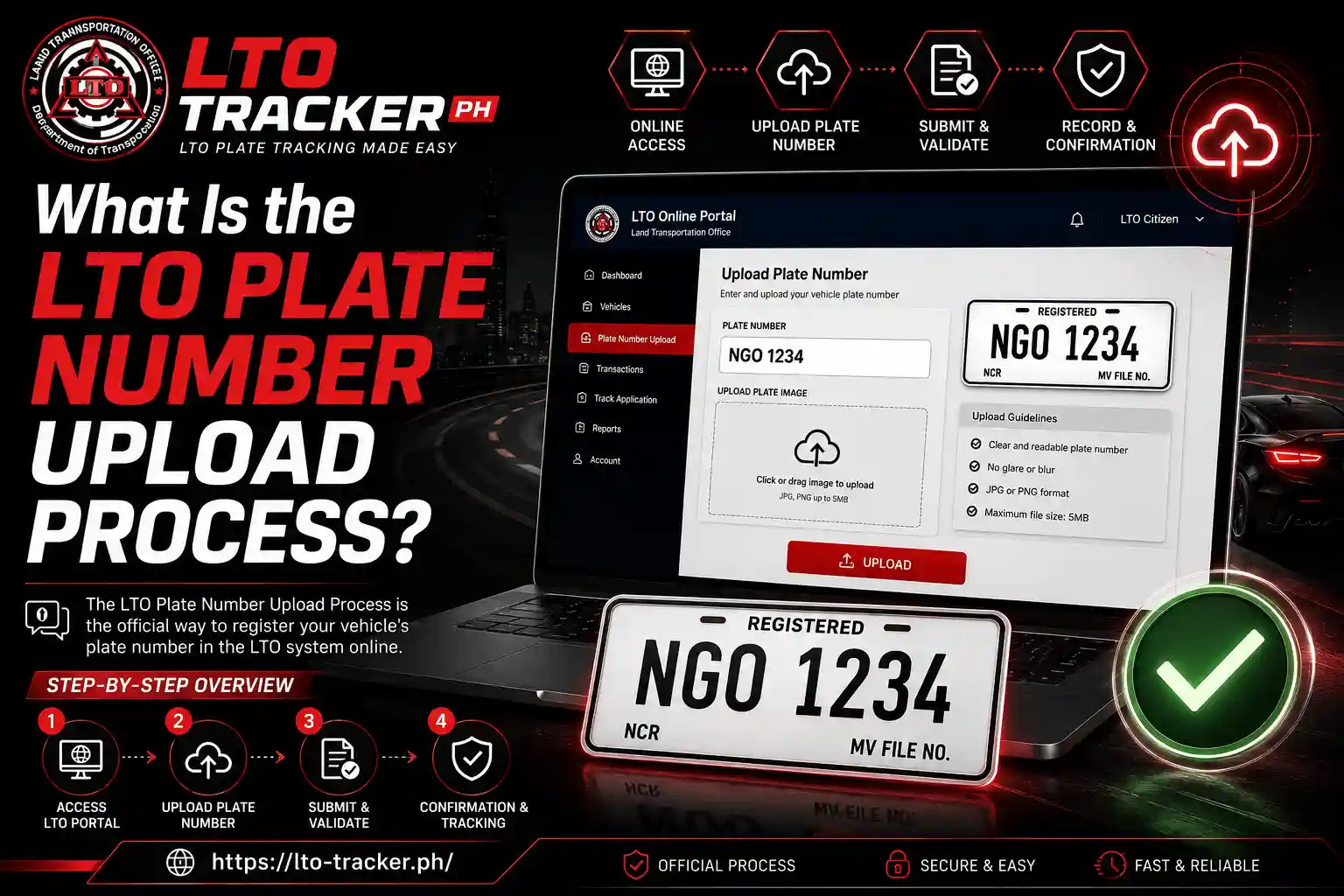 What Is the LTO Plate number upload process 