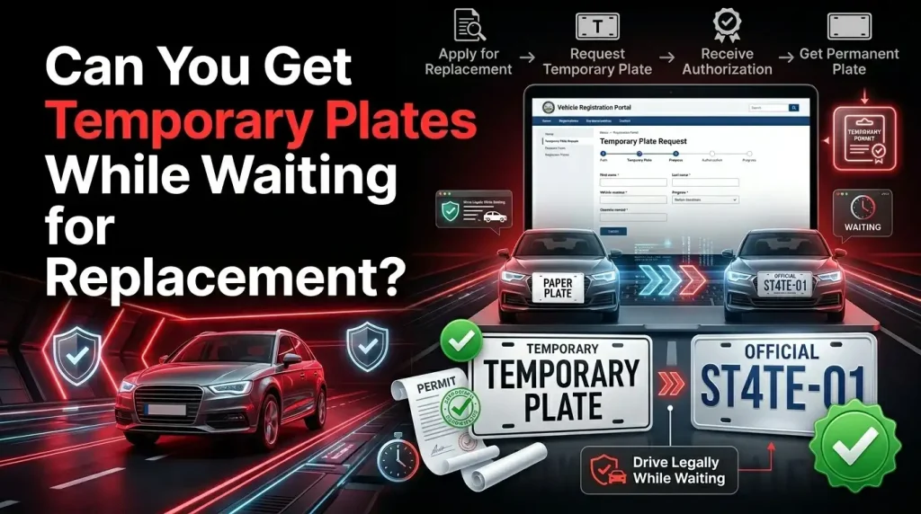 Can You Get Temporary Plates While Waiting for Replacement?