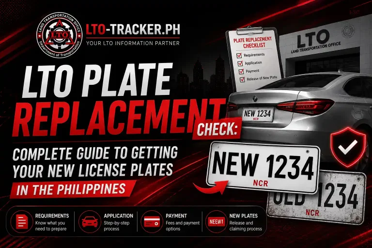 LTO Plate Replacement Check